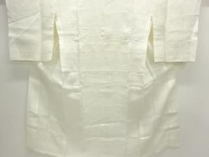 アンティーク　本麻透かし織　流水に花模様長襦袢